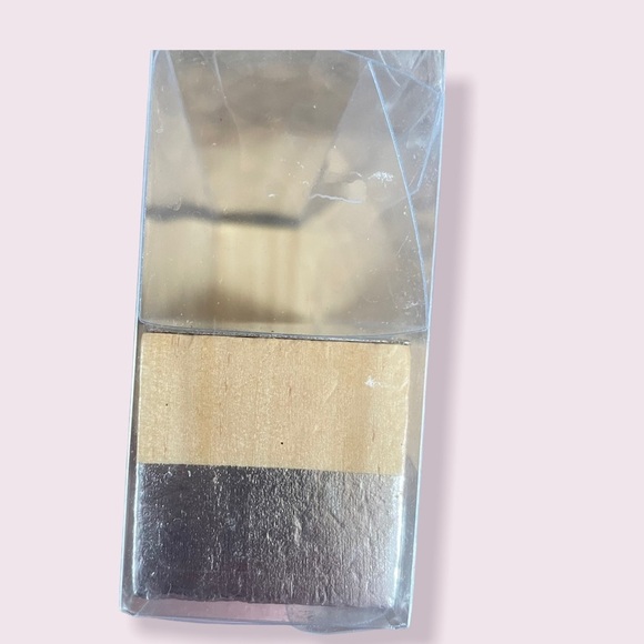 New in package  Hanukkah menorah silver metal & wood gold silver holidays - Picture 3 of 5